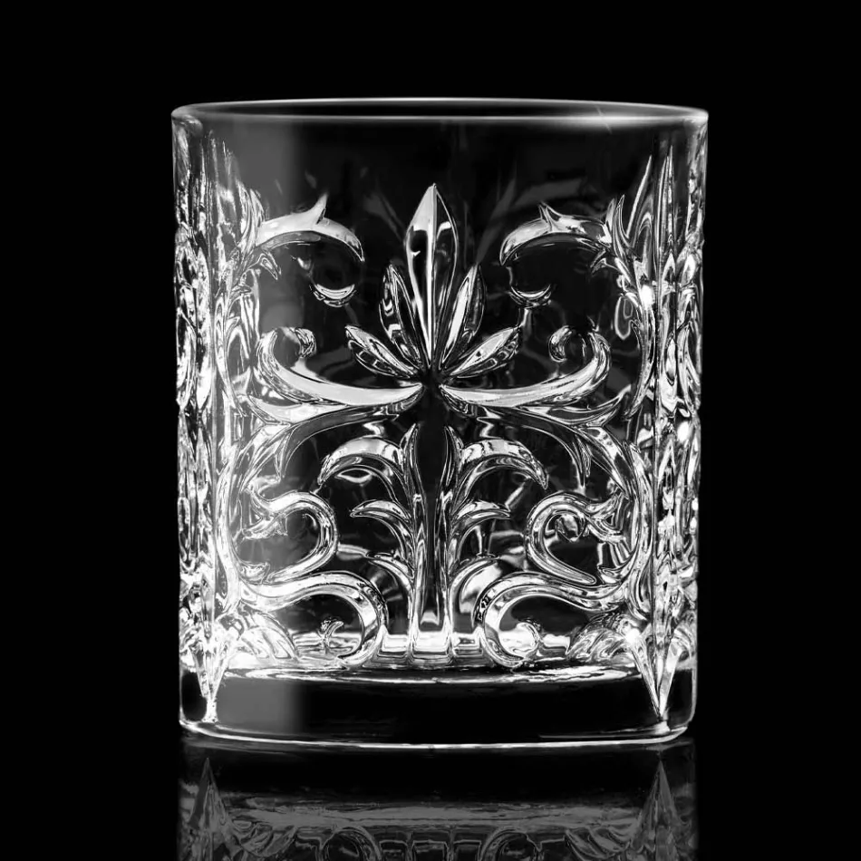 12 Double Old Fashioned Tumbler Glasses in Luxury Eco Crystal - Destino Viadurini