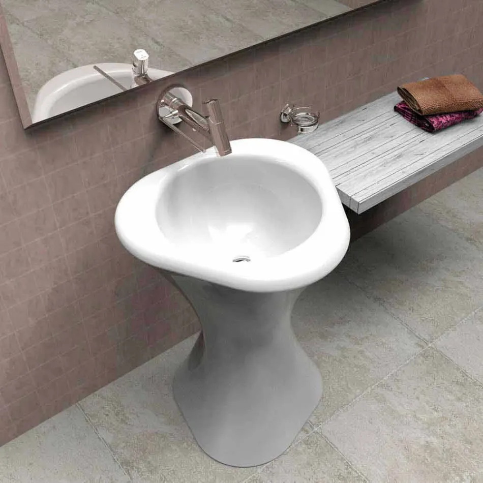 Washbasin Bathroom Design Twister Made in Italy Viadurini