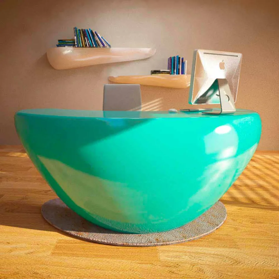 Modern Office Desk Boomerang Made in Italy Viadurini