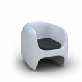 Modern design Solid Surface armchair Apple, handcrafted in Italy