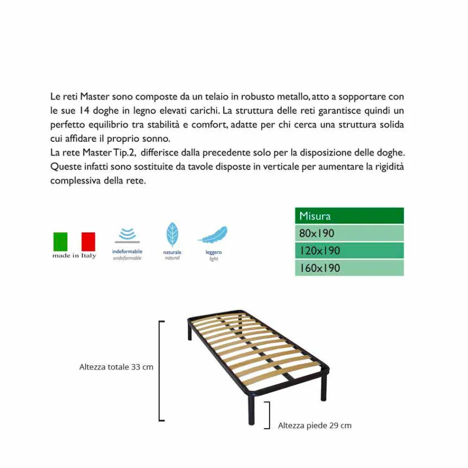 Network Bio Comfort 1 and a half square Viadurini