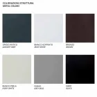 2 Stackable Outdoor Chaise Longues in Metal and Fabric Made in Italy - Perlo Viadurini