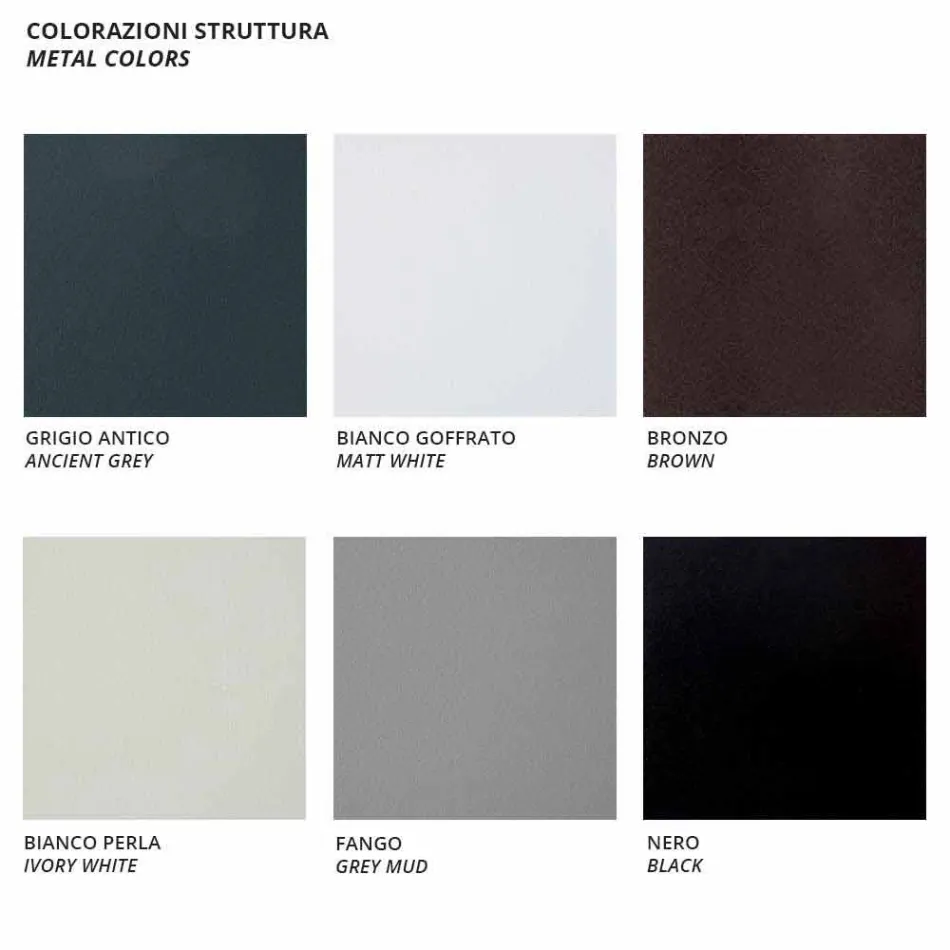 2 Stackable Outdoor Chaise Longues in Metal and Fabric Made in Italy - Perlo Viadurini