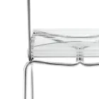 2 Stackable Chairs in Plexiglass and Iron Made in Italy - Timon Viadurini