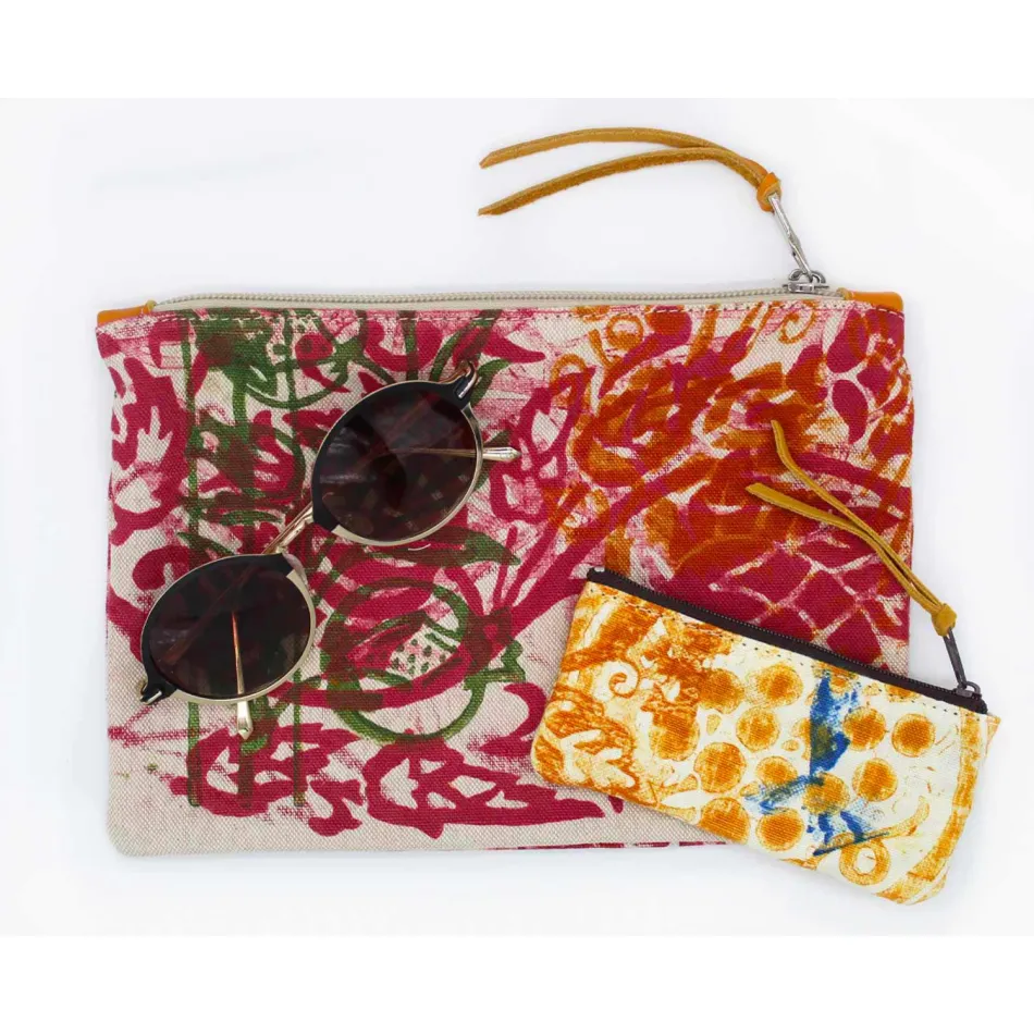 3 Hand Crafted High Quality Cotton Clutches - Viadurini by Marchi Viadurini