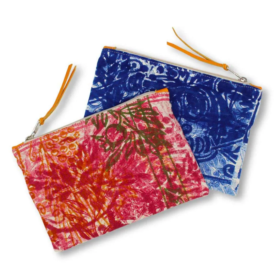 3 Hand Crafted High Quality Cotton Clutches - Viadurini by Marchi Viadurini