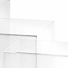 3 Amalia transparent, adaptable design tables, made in Italy Viadurini