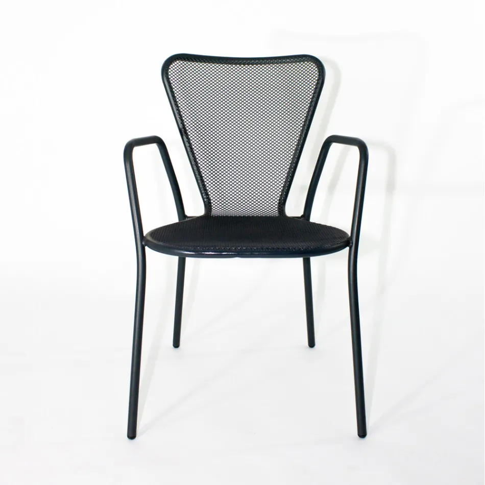 4 Modern Design Metal Outdoor Armchairs Made in Italy - Varmo Viadurini