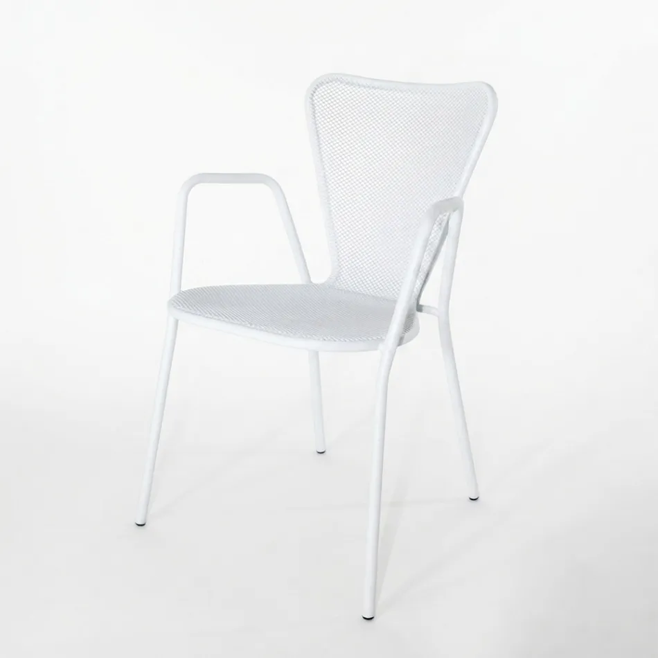 4 Modern Design Metal Outdoor Armchairs Made in Italy - Varmo Viadurini