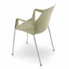 4 Stackable Outdoor Chairs in Polypropylene and Metal Made in Italy - Carlene Viadurini