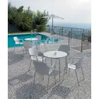 4 Stackable Outdoor Chairs in Polypropylene and Metal Made in Italy - Carlene Viadurini