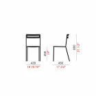 4 Outdoor Stackable Metal Chairs Made in Italy - Yolonda Viadurini