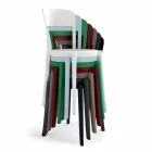 4 Outdoor Stackable Polypropylene Chairs Made in Italy Design - Alexus Viadurini
