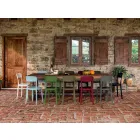 4 Outdoor Stackable Polypropylene Chairs Made in Italy Design - Alexus Viadurini