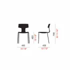 4 Stackable Chairs in Metal and Polypropylene Made in Italy - Clarinda Viadurini