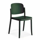 4 Modern Stackable Outdoor Chairs in Polypropylene Made in Italy - Bernetta Viadurini