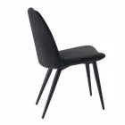 4 Upholstered Dining Room Chairs Upholstered in Velvet Made in Italy - Grain Viadurini