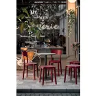 4 Outdoor Stackable Stools Design in Polypropylene Made in Italy - Anona Viadurini