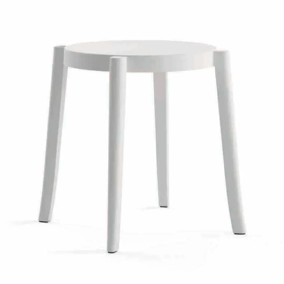 4 Outdoor Stackable Stools Design in Polypropylene Made in Italy - Anona Viadurini