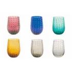 6 Colored and Modern Glass Glasses for Water Elegant Service - Persia Viadurini