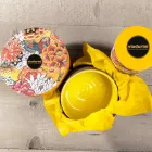 Bathroom Accessories in Yellow Refractory Clay Made in Italy - Antonella Viadurini