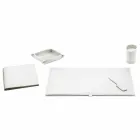 Desk Accessories in Regenerated Leather 5 Pieces Made in Italy - Aristotle Viadurini