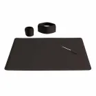 4 Piece Regenerated Leather Desk Accessories Made in Italy - Ebe Viadurini