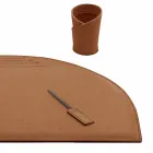 Desk Accessories in Regenerated Leather 4 Pieces Made in Italy - Medea Viadurini