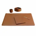Desk Accessories in Regenerated Leather 5 Pieces Made in Italy - Ebe Viadurini