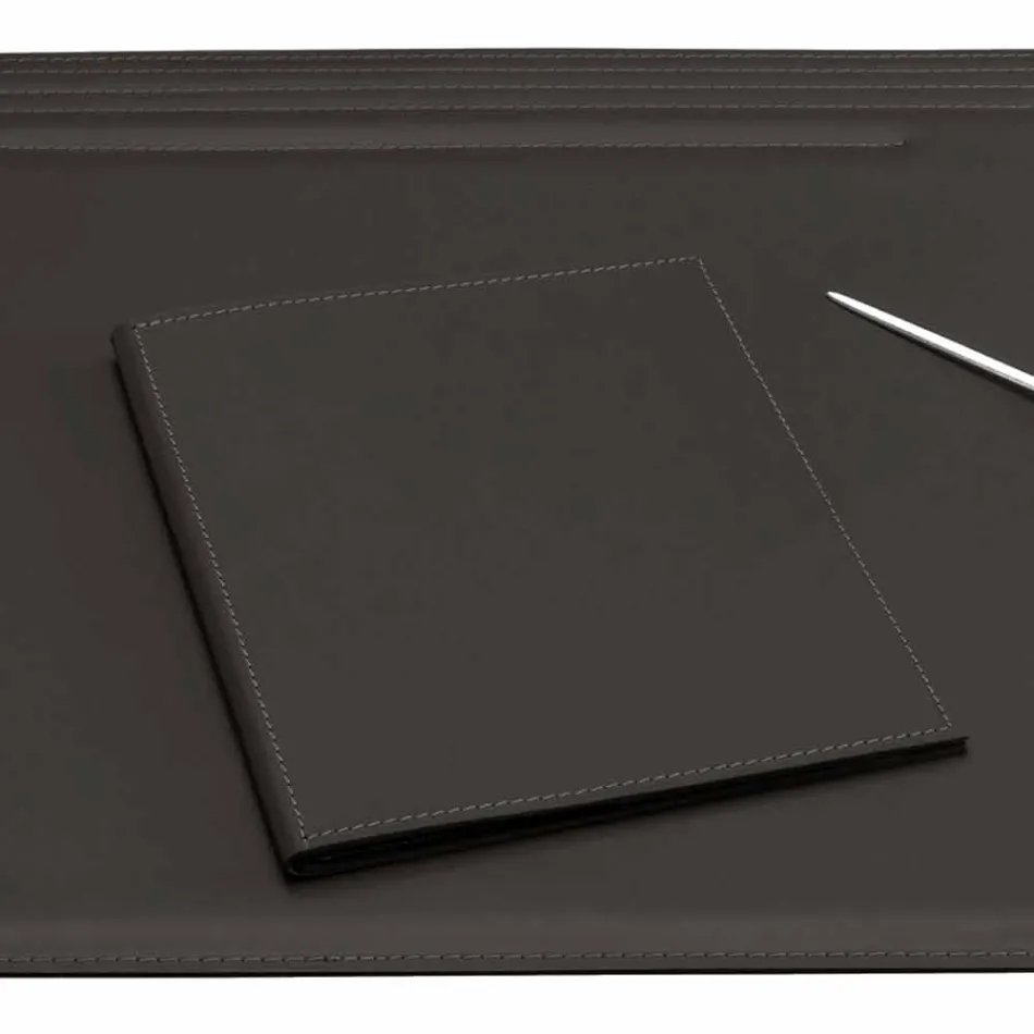 Desk Accessories in Regenerated Leather 5 Pieces Made in Italy - Ebe Viadurini