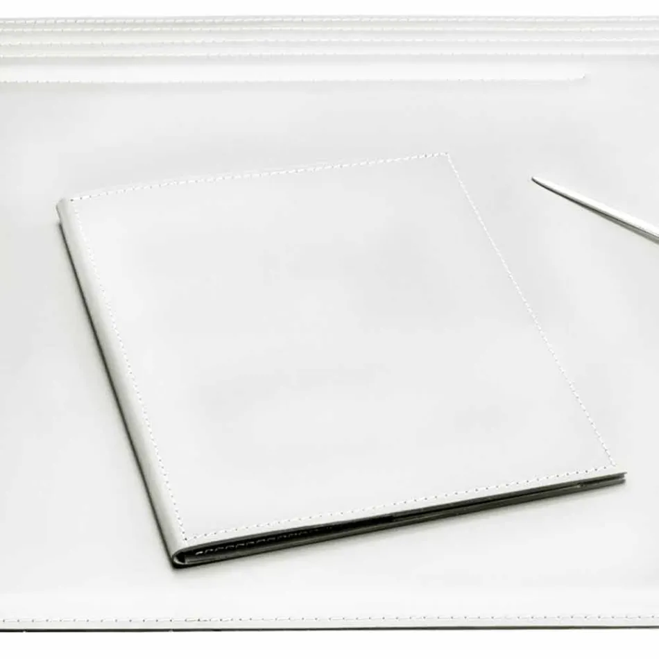 Desk Accessories in Regenerated Leather 5 Pieces Made in Italy - Ebe Viadurini