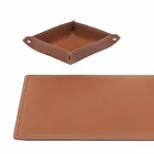 Accessories 4 Piece Regenerated Leather Desk Made in Italy - Ascanio Viadurini