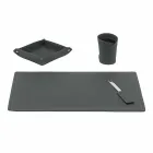Accessories 4 Piece Regenerated Leather Desk Made in Italy - Ascanio Viadurini