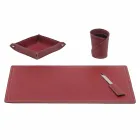 Accessories 4 Piece Regenerated Leather Desk Made in Italy - Ascanio Viadurini