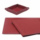 Accessories 5 Piece Regenerated Leather Desk Made in Italy - Ascanio Viadurini