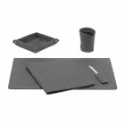 Accessories 5 Piece Regenerated Leather Desk Made in Italy - Ascanio Viadurini