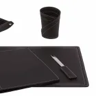 Accessories 5 Piece Regenerated Leather Desk Made in Italy - Ascanio Viadurini