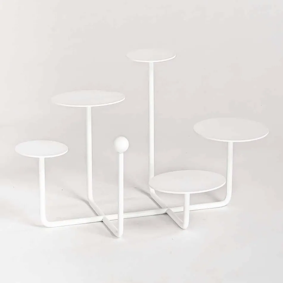 Design Sweets Stand in Painted Steel Made in Italy - Pennellope Viadurini