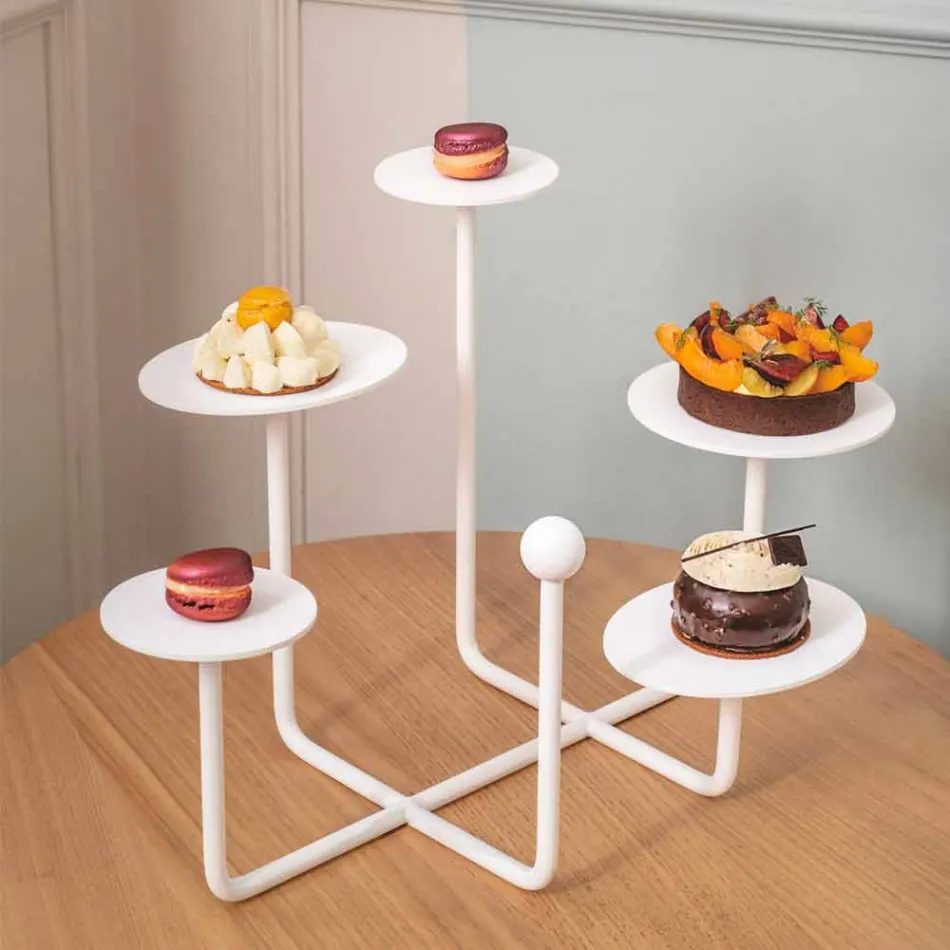 Design Sweets Stand in Painted Steel Made in Italy - Pennellope Viadurini