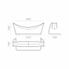 Hammock in Steel and Black Garden Design Made in Italy - Cumberland Viadurini