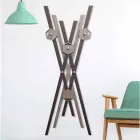 Modern Design Wall Coat Hanger Colored Wood for Entrance - Picasso Viadurini