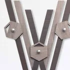 Modern Design Wall Coat Hanger Colored Wood for Entrance - Picasso Viadurini
