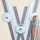 Modern Design Wall Coat Hanger Colored Wood for Entrance - Picasso Viadurini