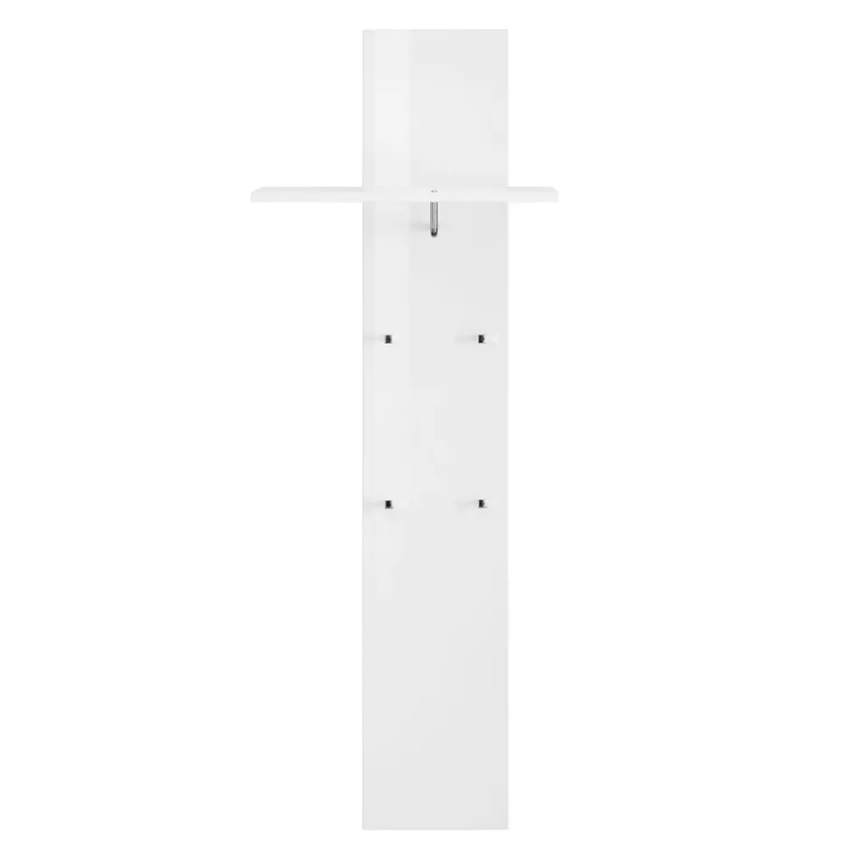 Hallway Coat Rack in White or Anthracite Glossy Wood - Emanuelito Viadurini