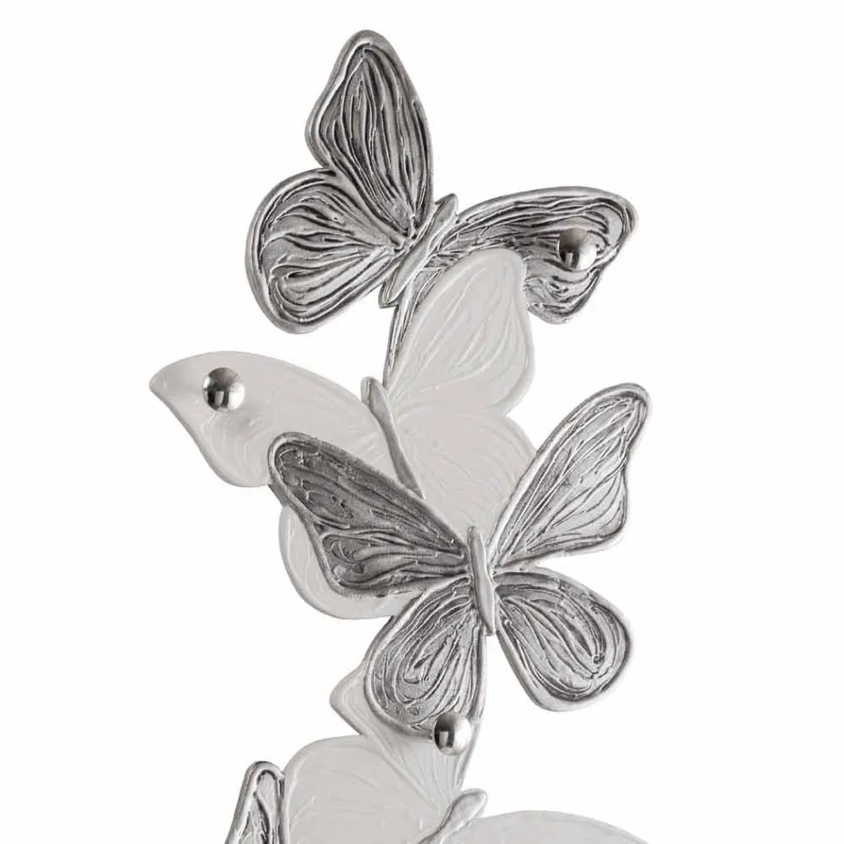 Wall hanger with design butterflies 5pomelli made in Italy Brice Viadurini