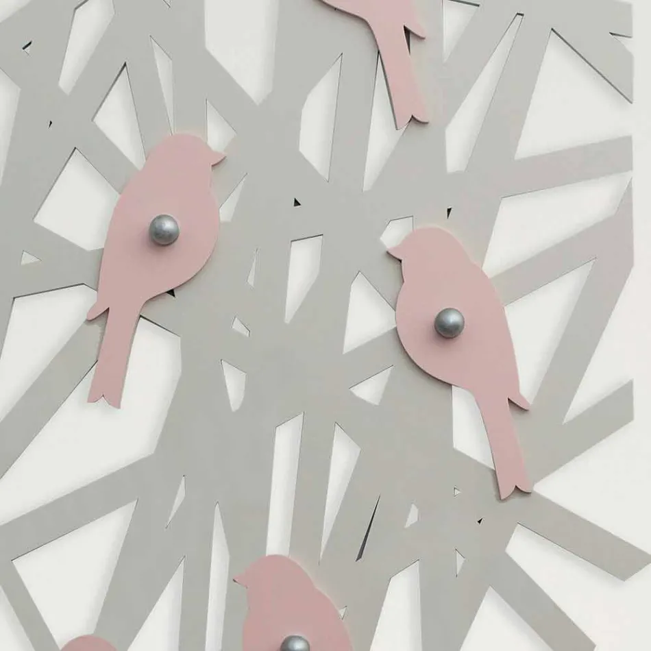 Modern Design Colored Wood Wall Coat Rack - Alberuccell Viadurini