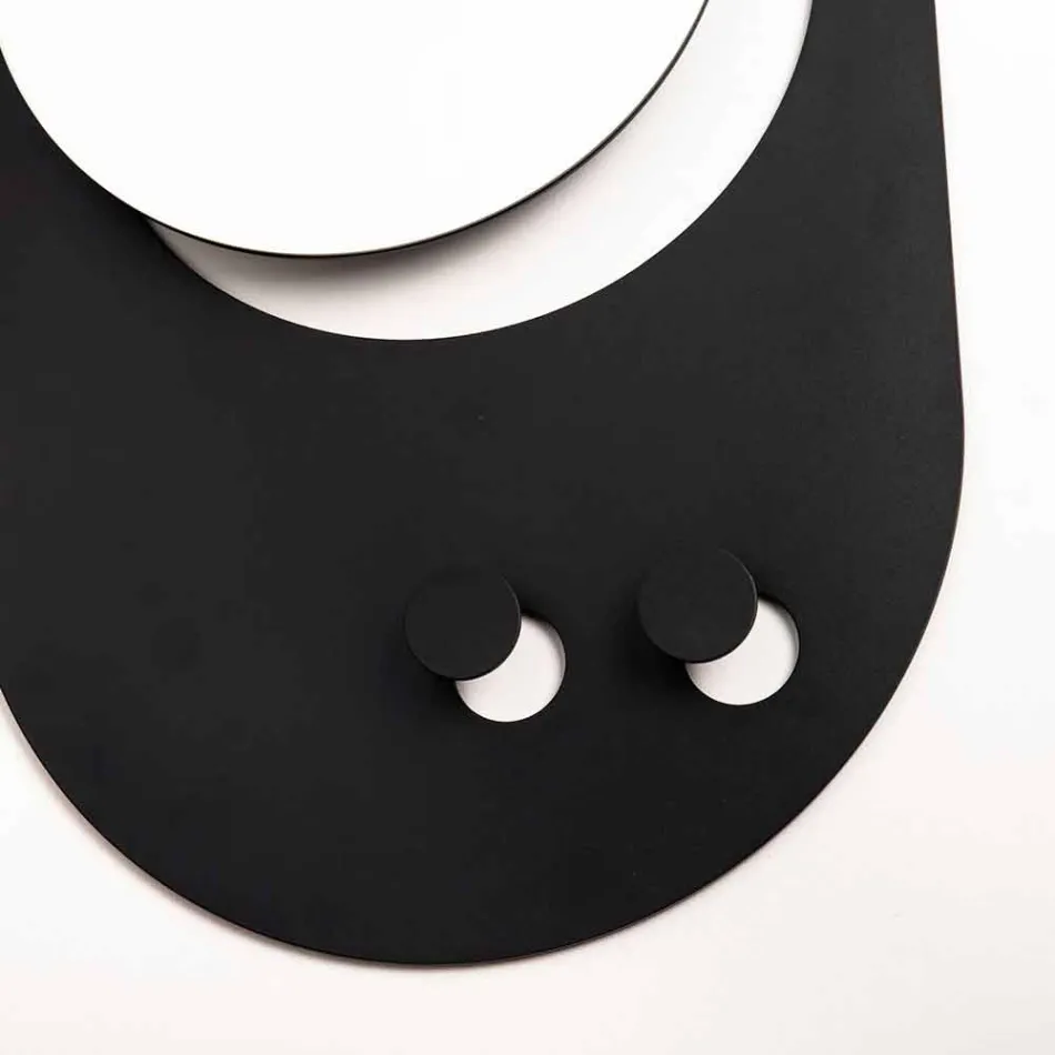 Modern Wall Coat Rack in Steel with Mirror Made in Italy - Pilippo Viadurini