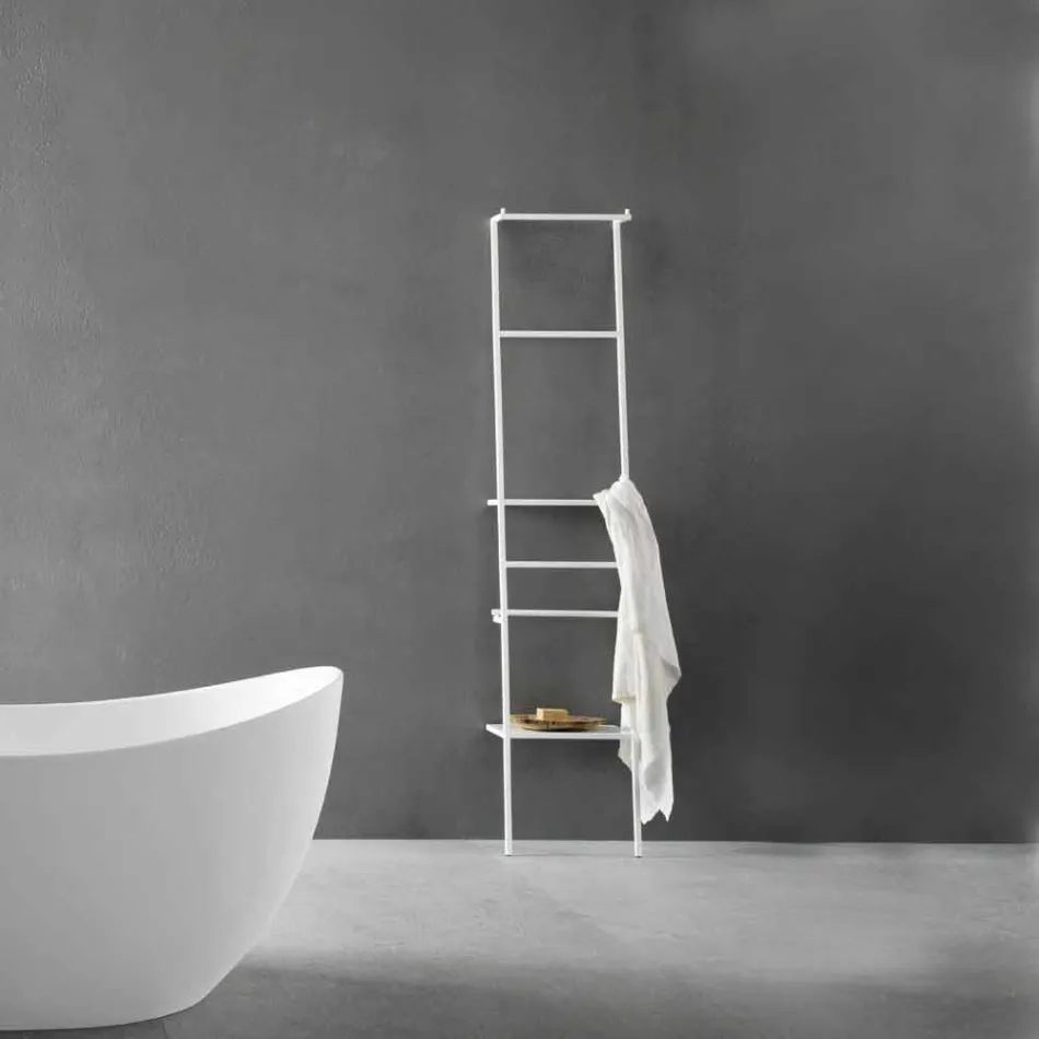 White or Colored Modern Design Ladder Coat Hanger - Caloina Viadurini
