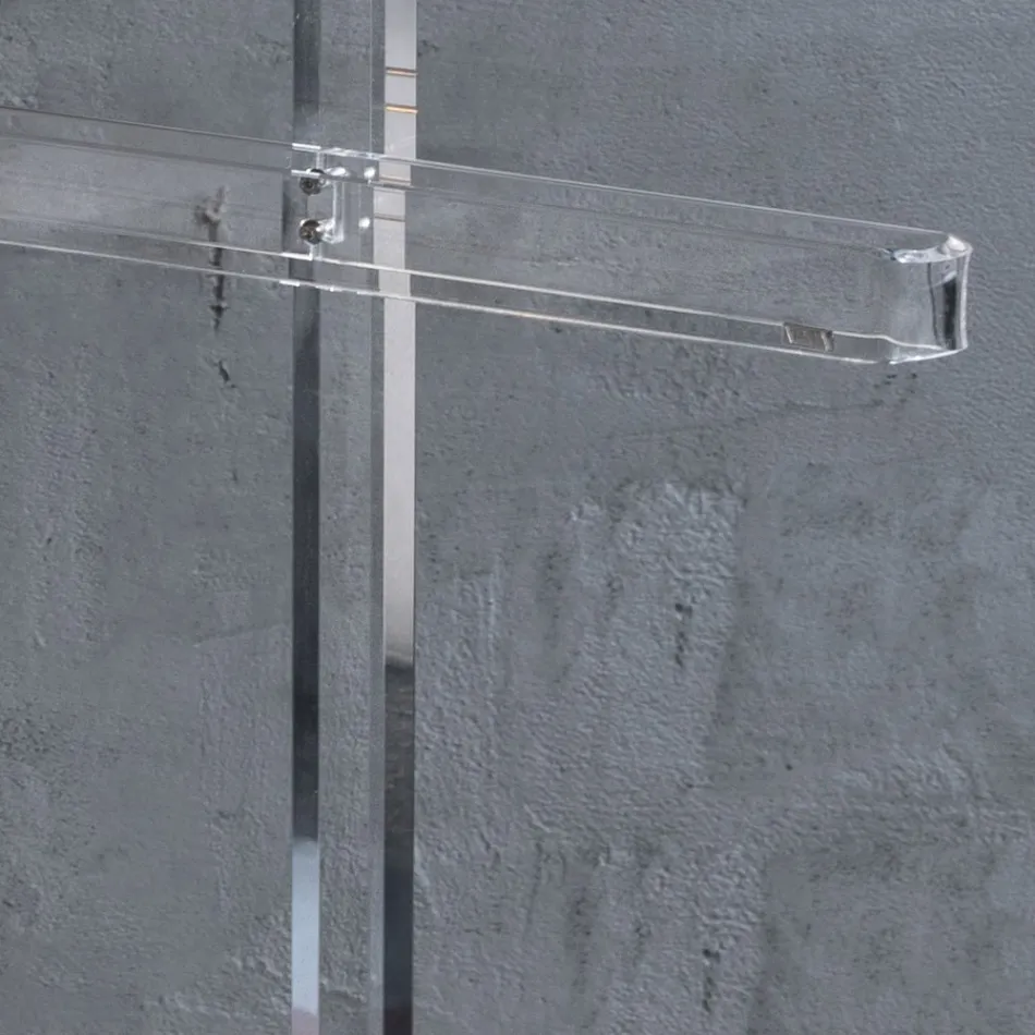 Essential Transparent Acrylic Crystal Floor Coat Rack - Ginergo Viadurini