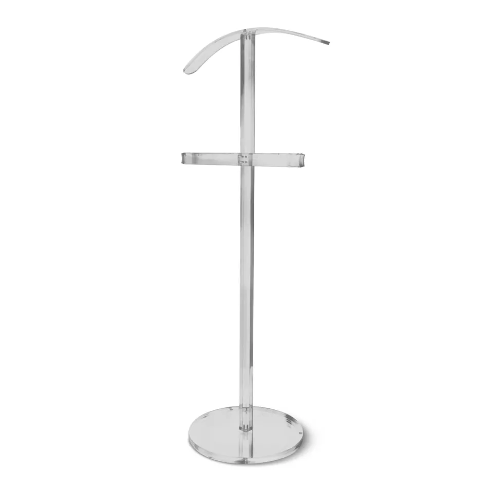 Essential Transparent Acrylic Crystal Floor Coat Rack - Ginergo Viadurini